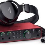 Focusrite Scarlett 2i2 Studio 4. Gen USB-Audio-Interface-Bundle für Songwriter – mit Kondensatormikrofon und Kopfhörer für Aufnahmen, Streaming und Podcasting