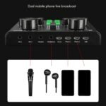 RUHEN Mixeur Audio professionnel, Carte Son V8 Plus Pour Diffusion en Direct, changeur de voix, Carte Son Avec Multiples effets sonores, mixeur Pour enregistrement
