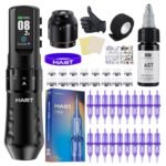 Mast Tattoo Flip4 Pro Tattoo Maschine Set Kabellose Tätowiermaschine 7 Strokes 2,5-4,5mm, 2 Akku 2000mAh für Anfänger & Profis