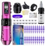 Mast Tattoo Flip4 Pro Tattoo Maschine Set Kabellose Tätowiermaschine 7 Strokes 2,5-4,5mm, 2 Akku 2000mAh für Anfänger & Profis