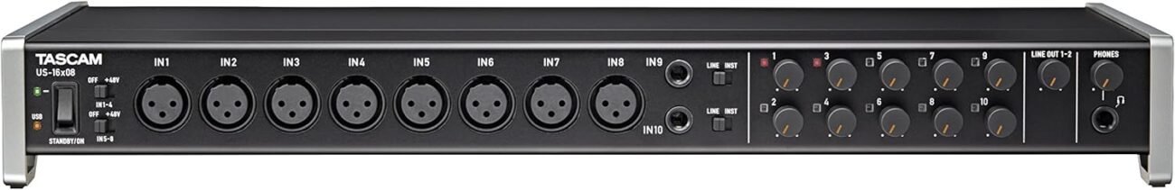 Tascam US-16x08 – USB-Audio-/MIDI-Interface (16 Eingänge / 8 Ausgänge)